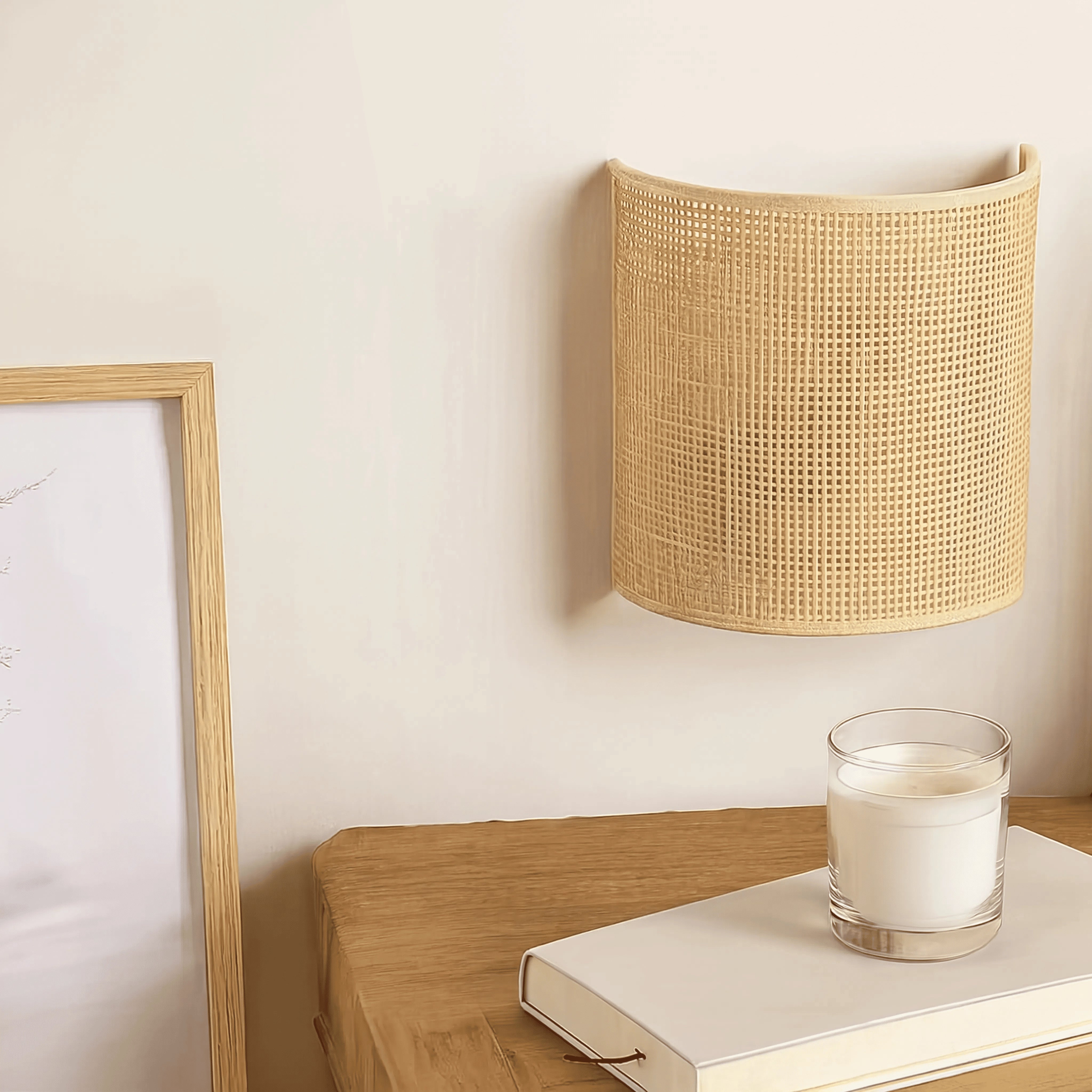ANOUK | Applique murale en rotin naturel tressé