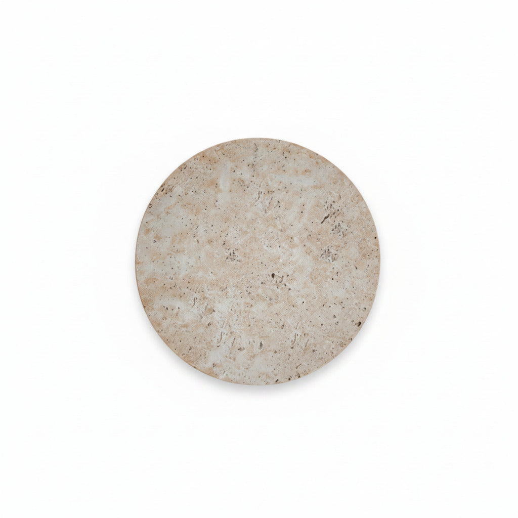 Applique murale ronde en pierre de travertin naturel | Louise